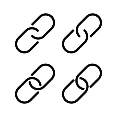 Web ve mobil uygulama için bağlantı simgesi vektörü. Hiper bağlantı zinciri işareti ve sembolü