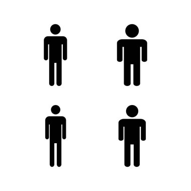 Web ve mobil uygulama için insan simgesi vektörü. Erkek işareti ve sembol. insan sembolü