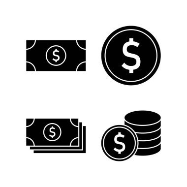Web ve mobil uygulama için para simgesi vektörü. Para işareti ve sembol