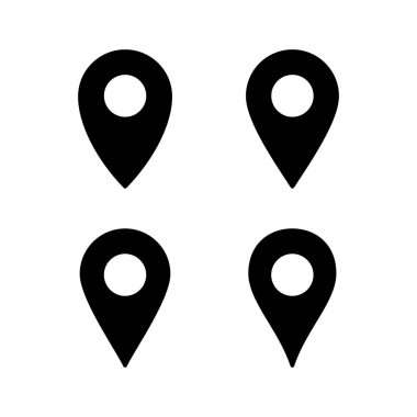 Web ve mobil uygulama için simge vektörü. Yer işareti ve sembol. hedef simgesi. harita iğnesi