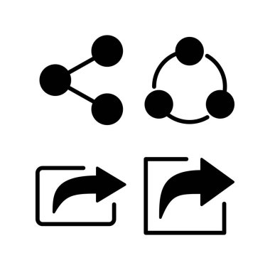 Web ve mobil uygulama için simge vektörünü paylaş. İşaret ve sembol paylaşımı