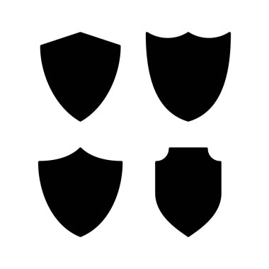Web ve mobil uygulama için kalkan simgesi vektörü. Koruma ikonu. Güvenlik işareti ve sembol