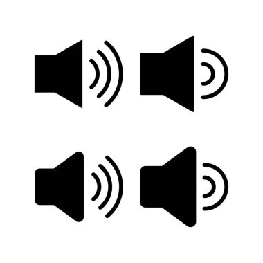 Web ve mobil uygulama için ikon vektörü. Ses düzeyi ve sembol. Hoparlör ikonu. ses sembolü