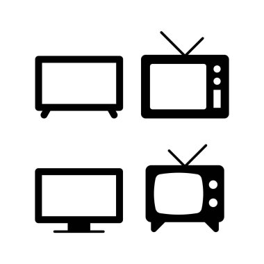 Web ve mobil uygulama için Tv simgesi vektörü. televizyon işareti ve sembol