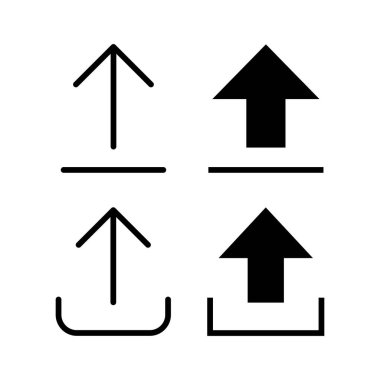 Web ve mobil uygulama için simge vektörü yükle. veri işareti ve sembolü yükle