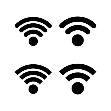 Web ve mobil uygulama için Wifi simgesi vektörü. İşaret işareti ve sembol. Kablosuz simge