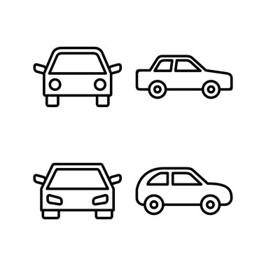 Car icon vector for web and mobile app. car sign and symbol. small sedan