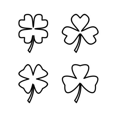 Clover icon vector for web and mobile app. clover sign and symbol. four leaf clover icon.