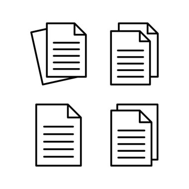 Document icon vector for web and mobile app. Paper sign and symbol. File Icon