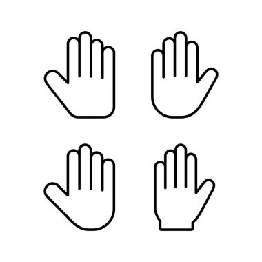 Hand icon vector for web and mobile app. hand sign and symbol. hand gesture
