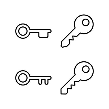 Web ve mobil uygulama için anahtar simge vektörü. Anahtar işareti ve sembol.