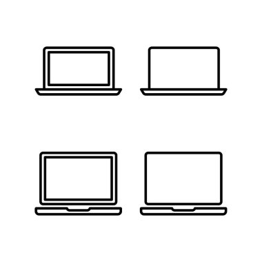 Web ve mobil uygulama için dizüstü bilgisayar simgesi vektörü. bilgisayar işareti ve sembol