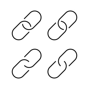Web ve mobil uygulama için bağlantı simgesi vektörü. Hiper bağlantı zinciri işareti ve sembolü