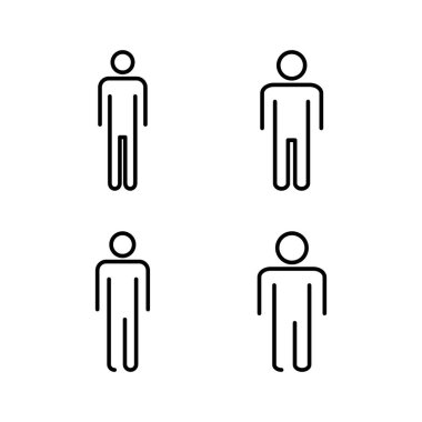 Web ve mobil uygulama için insan simgesi vektörü. Erkek işareti ve sembol. insan sembolü
