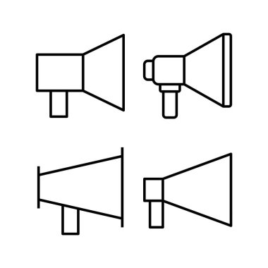 Web ve mobil uygulama için megafon simgesi vektörü. Hoparlör işareti ve sembol