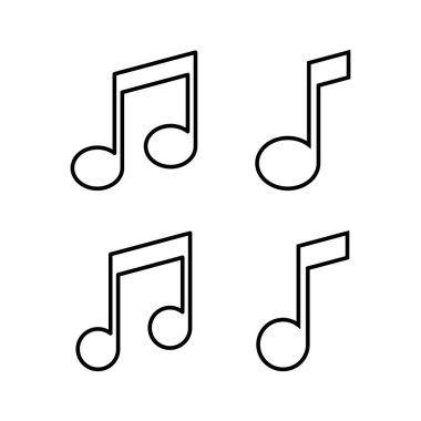 Web ve mobil uygulama için müzik simgesi vektörü. nota işareti ve sembol