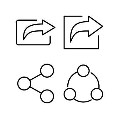 Web ve mobil uygulama için simge vektörünü paylaş. İşaret ve sembol paylaşımı