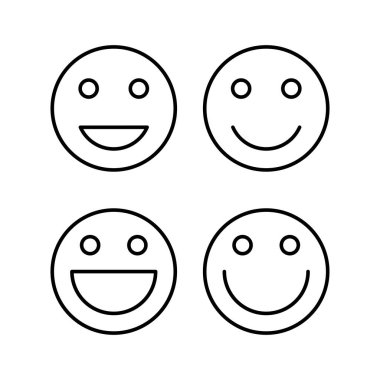 Web ve mobil uygulama için gülümse simgesi vektörü. Gülümseme simgesi. Geribildirim işareti ve sembol