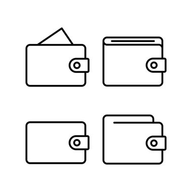 Web ve mobil uygulama için cüzdan simgesi vektörü. cüzdan işareti ve sembol