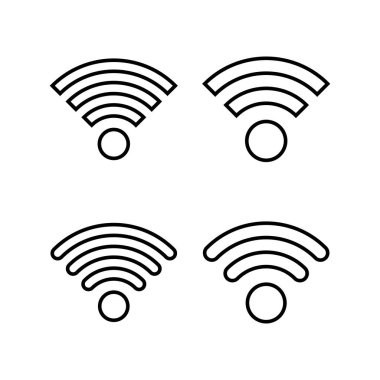 Web ve mobil uygulama için Wifi simgesi vektörü. İşaret işareti ve sembol. Kablosuz simge