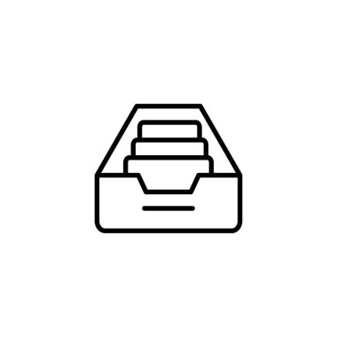 Dizin simgesini arşivle. Belge vektör simgesi. Depolama simgesini arşivle.