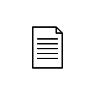 Belge simgesi. Kağıt ve sembol. Dosya Simgesi