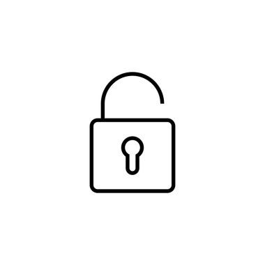 Simgeyi aç. İşaret ve sembolün kilidini aç. Kilitlenmemiş asma kilit simgesi