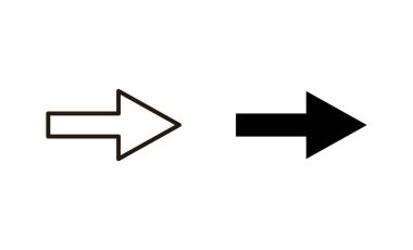 Ok simgeleri ayarlandı. Web tasarımı için ok işareti ve sembol.