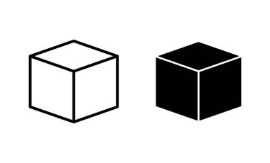 Kutu simgeleri ayarlandı. kutu işareti ve sembol, paket, paket