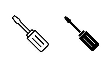 Tornavida simgeleri seti. Araçlar işareti ve sembol