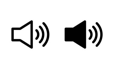 Hoparlör simgeleri hazır. Ses düzeyi ve sembol. Hoparlör ikonu. ses sembolü