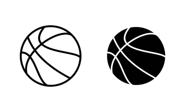 Basketbol ikonları hazır. Basketbol tabelası ve sembol