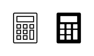 Hesap makinesi simgeleri ayarlandı. Hesap makinesi işareti ve simgesi.