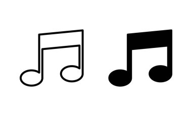 Müzik simgeleri ayarlandı. nota işareti ve sembol