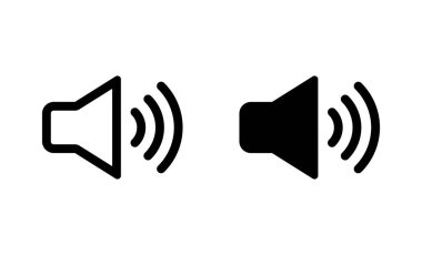 Hoparlör simgeleri hazır. Ses düzeyi ve sembol. Hoparlör ikonu. ses sembolü