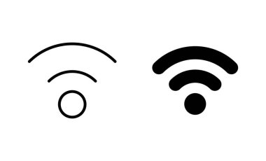 Kabin simgeleri ayarlandı. İşaret işareti ve sembol. Kablosuz simge