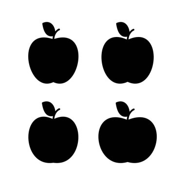 Web ve mobil uygulama için Apple simgesi vektörü. Web tasarımı için elma işareti ve semboller.