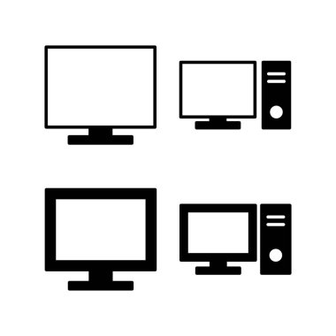 Computer icon vector for web and mobile app. computer monitor sign and symbol