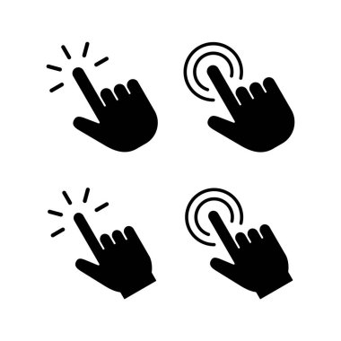 Hand click icon vector for web and mobile app. pointer sign and symbol. hand cursor icon
