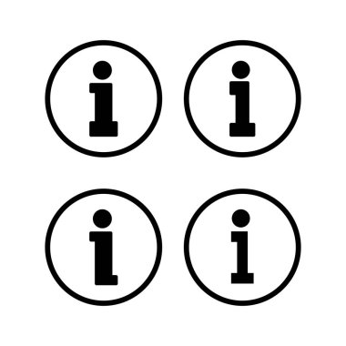 Web ve mobil uygulama için bilgi simgesi vektörü. İmza ve sembol hakkında. Faq simgesi