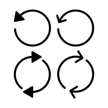 Web ve mobil uygulama için ikon vektörünü tazele. İşareti ve sembolü yeniden yükle. Simgeyi güncelle.