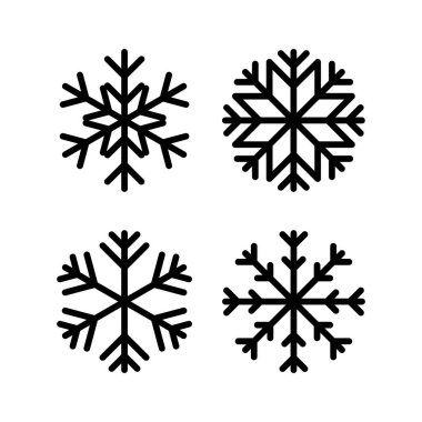 Web ve mobil uygulama için kar simgesi vektörü. kar tanesi işareti ve sembol