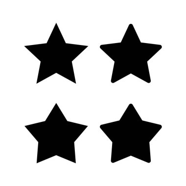 Web ve mobil uygulama için Yıldız Simgesi vektörü. Reyting işareti ve sembol. favori yıldız simgesi