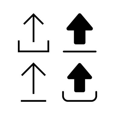 Web ve mobil uygulama için simge vektörü yükle. veri işareti ve sembolü yükle