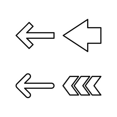 Web ve mobil uygulama için ok simgesi vektörü. Web tasarımı için ok işareti ve sembol.