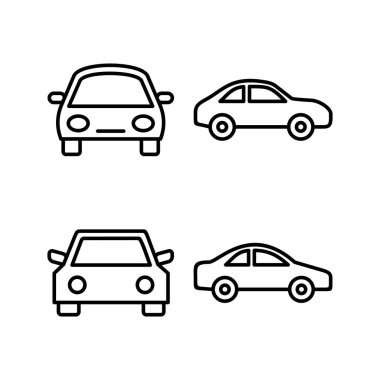Car icon vector for web and mobile app. car sign and symbol. small sedan