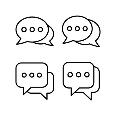 Chat icon vector for web and mobile app. speech bubble sign and symbol. comment icon. message