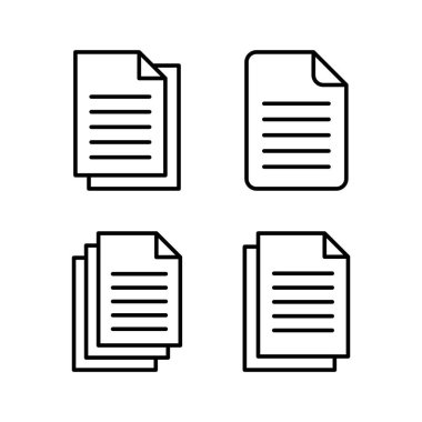 Document icon vector for web and mobile app. Paper sign and symbol. File Icon