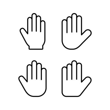 Hand icon vector for web and mobile app. hand sign and symbol. hand gesture