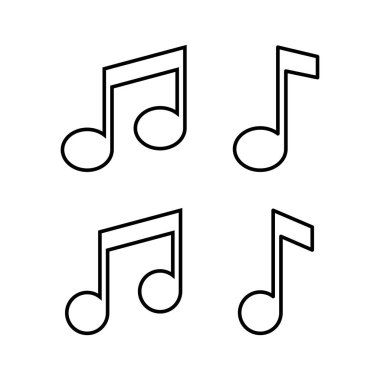 Web ve mobil uygulama için müzik simgesi vektörü. nota işareti ve sembol